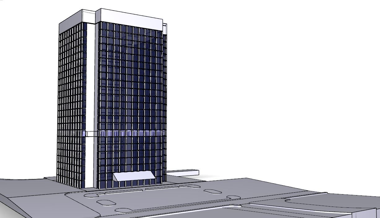 BIM model of a corporate office tower