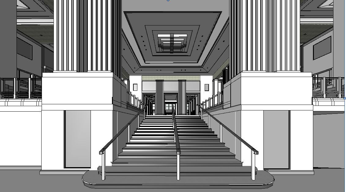 3D BIM model of the Waldorf Astoria Hotel in New York
